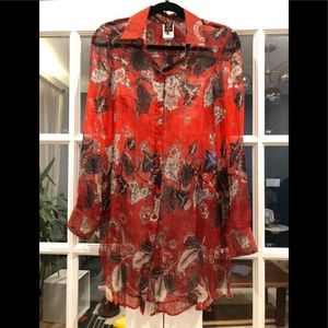 Jean Paul Gautier sheer silk tunic